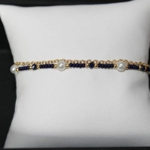 Blue elephant charm bracelet *navy*